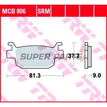 Τακάκια φρένων -TRW- MCB806, Honda NSS Forza 125 - 2015-2022