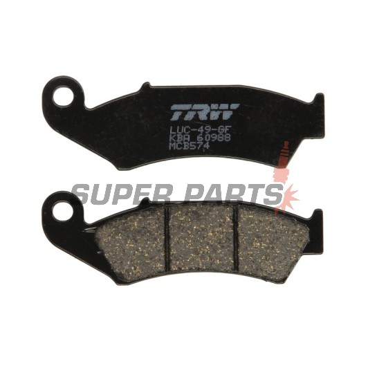 Τακάκια φρένων -TRW- MCB574, Honda NX125 Transcity, NX250, XL250R Baja, XLR125R, XR250R/600R, Kawasaki KX125