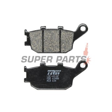 Τακάκια φρένων -TRW- MCB634, Honda CB/CBF/CBR/CMX/CRF/NC/NT/VT/VTR/VTX/XL 500-1100cc (1992-2025); Kawasaki EN/EX/KLV/KLZ/Z 650-1000cc (2004-2024); Suzuki DL/GSF/GSR/GSX/GSX-S/SV 650-1250cc (2002-2025); Yamaha FZ/FJ/MT/XJ6/XSR/YZF-R 600-1000cc (2003-2019)