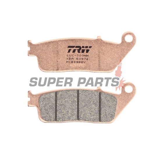 Τακάκια φρένων -TRW- MCB598SV, BMW C 600/650/Evolution, Cagiva Gran Canyon/Navigator, Honda CB/CBF/CBR/Hornet/Forza/Shadow, Kawasaki J/Z/KLE, Kymco Downtown/Xciting, Suzuki Burgman/Bandit, Triumph Bonneville/Tiger, Yamaha MT-01/WR - 1987-2022