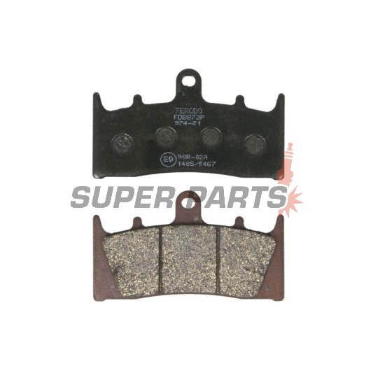 Τακάκια φρένων -FERODO- FDB873P, Kawasaki ZX-6R/ZX-9R/ZX-12R Ninja (1996-2003), Suzuki GSF1200 Bandit, GSX1300R Hayabusa, GSX-R1000 (1999-2007)