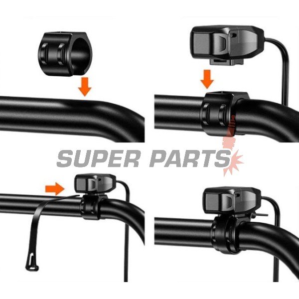 Αντάπτορας USB -4 RIDE- USB Type C, με βάση για τιμόνι 22mm - universal