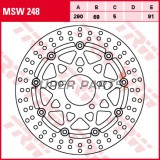 Δίσκος φρένου -TRW- MSW248, 290mm, Suzuki GSF 650/650S/650A Bandit (2005-2006)/GSX 750F (2003-2006)/M 1500 Intruder (2009-2012)/SV 650/650S (2003-2009)/VLR 1800R/1800RT Intruder (2008-2013)/VZ 1500 Intruder (2009-2013)