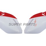 Πίσω πλαϊνά πλαστικά -POLISPORT- κόκκινο/λευκό, HONDA CRF 250 2004-2005