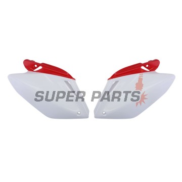 Πίσω πλαϊνά πλαστικά -POLISPORT- κόκκινο/λευκό, HONDA CRF 250 2004-2005