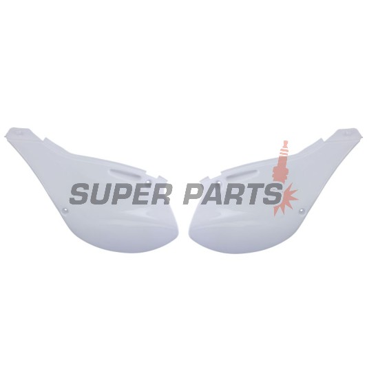 Πίσω πλαϊνά πλαστικά -POLISPORT- λευκά, KAWASAKI KX 125/250 1999-2002