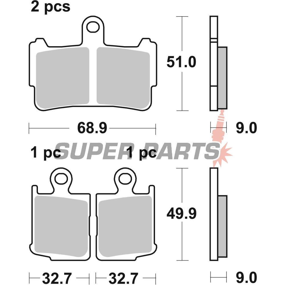 Τακάκια φρένων -BREMBO- 07HO37SA, Honda VFR 1200F/VFR 1200F DCT V4
