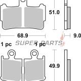 Τακάκια φρένων -BREMBO- 07HO37SA, Honda VFR 1200F/VFR 1200F DCT V4