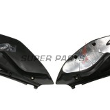 Πίσω πλαϊνά πλαστικά -POLISPORT- μαύρα, KAWASAKI KX 250 2009-2012