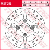 Δίσκος φρένου -TRW- MST259, 220mm, MBK Doodo 125/150XN (2000-2005), Skyliner 180 (2003), XQ Thunder 125 (2001-2003), YP Skyliner 125E (2003-2005); Yamaha XN Teos 125 (2000-2003), XQ Maxster 125/150 (2001-2003), YP Majesty 125R/150/180E (1998-2009)