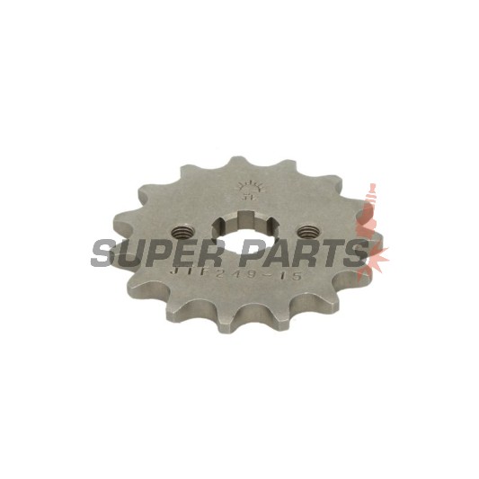 Μπροστινό γρανάζι -JT- JTF249,15, 15 δόντια, Honda ANF 125 2003-2012, C 125 2019, MSX 125 2013-2017, NSR 75 1992-2000, Kawasaki AE 80 1981-1983, AR 80 1981-1983, KLX 110 2002-2020