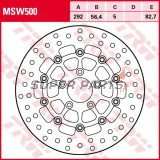 Δίσκος φρένου -TRW- MSW500, 292mm, Harley-Davidson Road King, Electra Glide, Softail, Dyna, Night Train, Road Glide, Sportster 883/1200 (1999-2020)