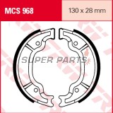 Σιαγόνες φρένων -TRW- MCS968, 130x28mm, Aprilia Scarabeo 100, Italjet Millenium 100/125/150, MBK Skyliner/Nitro/Ovetto 100/125/150, Yamaha DT 80, Virago 125/250, Drag Star 125/250, YBR 125/250, YZ 125 (1985-2012)