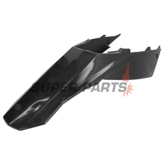 Πίσω φτερό/ουρά + πλαϊνά πλαστικά -POLISPORT- μαύρα, GAS GAS EC 125-450 2010-2011