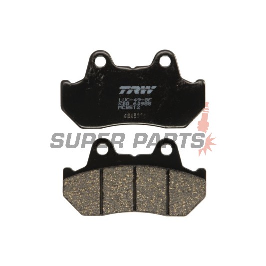 Τακάκια φρένων -TRW- MCB512, Honda CB/CBX/CMX/CN/CX/FT/GL/NS/VF/VT/XBR/XL/XLV/XR - Night Hawk, Bol dOr, Goldwing, Magna, Shadow, Transalp, Paris Dakar - 125-1500cc, 1981-2000