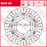 Δίσκος φρένου -TRW- MSW200, 305mm, BMW K 100RS 16V/K1100RS-LT (1990-1998)/K1 1000 (1989-1993)/R850R-RT (1995-2000)/R1100R-RS-RT (1992-2001)