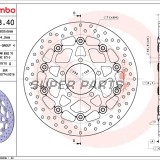 Δίσκος φρένου -BREMBO- 78B40840, Kawasaki ER-6, Versys, Z750/Z1000, ZX-6R/ZX-10R (2004-2011)