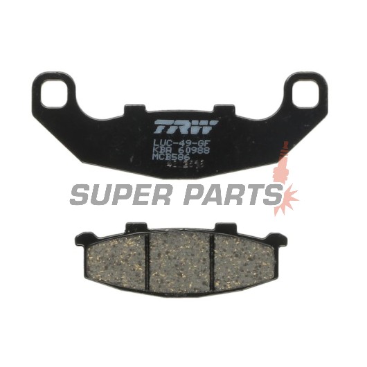 Τακάκια φρένων -TRW- MCB586, Kawasaki GPX400R, GPZ500S/500R, KR-1 250, Xantus 400, Zephyr 400/550, ZXR250, Suzuki GSX1100G, RGV250 (1987-2004)