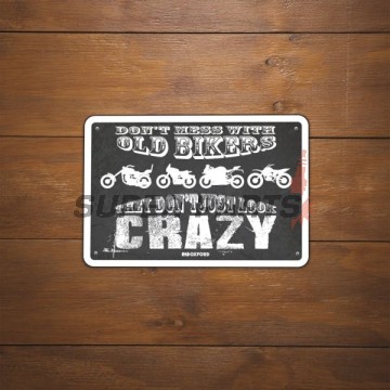 Πινακίδα γκαράζ -OXFORD- Don’t mess with bikers, 200x300mm