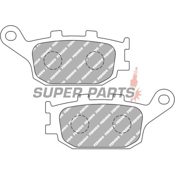 Τακάκια φρένων -FERODO- FDB754EF, Honda Hornet/CBF/CBR Fireblade/VTR, Suzuki V-Strom/Bandit/SV, Yamaha FZ1/FZ6/XJ6/R1/R6, Kawasaki Versys 1991-2019