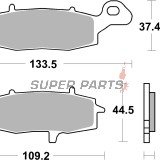 Τακάκια φρένων -BREMBO- 07KA19SA, Kawasaki ER-6F/ER-6N/KLE/KLR/VN/Z/ZR/ZR-7 650-1600, έτη 1996-2007 | Suzuki DL/GSF/GSX/RV/SV/VL 200-1500