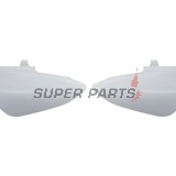 Πίσω πλαϊνά πλαστικά -POLISPORT- λευκά, HONDA CRF 50 2004-2023