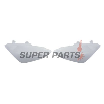 Πίσω πλαϊνά πλαστικά -POLISPORT- λευκά, HONDA CRF 50 2004-2023