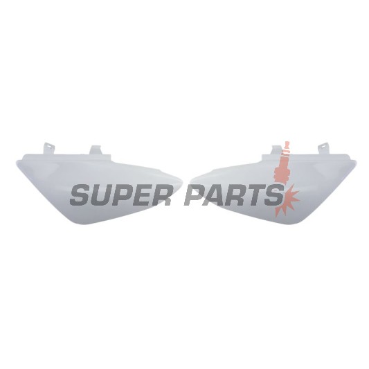 Πίσω πλαϊνά πλαστικά -POLISPORT- λευκά, HONDA CRF 50 2004-2023