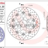Δίσκος φρένου -BREMBO- 78B40820, Suzuki Bandit 600, GSX 600/750F, RF600, SV650 (1989-2004)