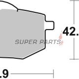 Τακάκια φρένων -BREMBO- 07YA1909, Yamaha XV535 Virago, XV535S (1988-1994)