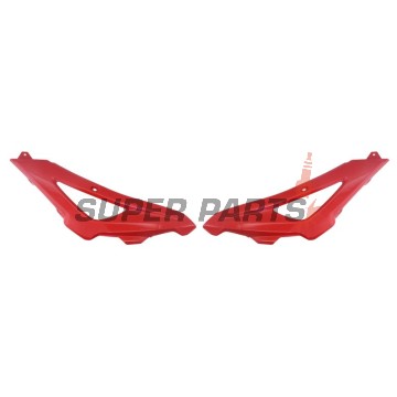 Μπροστινά πλαϊνά πλαστικά -POLISPORT- κόκκινα, HUSQVARNA TC 250/310/450 2008-2009