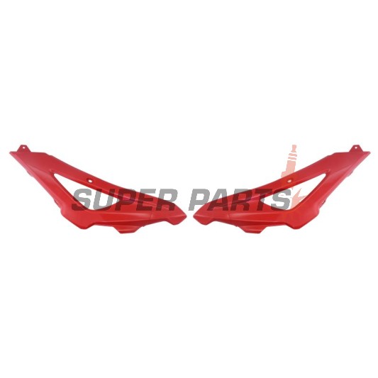 Μπροστινά πλαϊνά πλαστικά -POLISPORT- κόκκινα, HUSQVARNA TC 250/310/450 2008-2009
