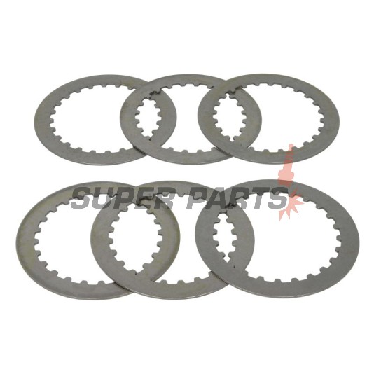 Σετ ατσάλινων δίσκων συμπλέκτη -TRW- MES334-6, Honda CB450S/CB400N/CB500/CBF500 (1979-2008), CM400T, NV400 Steed, TRX400EX Fourtrax/Sporttrax, VT500/600 Shadow, XL600V Transalp (1987-2000)