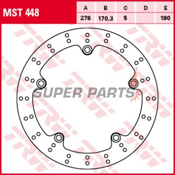 Δίσκος φρένου -TRW- MST448, 276mm, Honda VFR1200F V4/DCT/Crosstourer 1200X/Crosstourer SE (2010-2016)