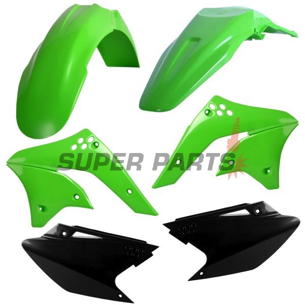 Σετ πλαστικών -POLISPORT- KAWASAKI KX 250 2006-2008