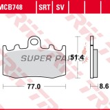 Τακάκια φρένων -TRW- MCB748SV, BMW HP2 Megamoto 1200, K1200RS/GT/S/LT, K1300S/GT, R850RT/R, R1100S, R1150GS/RT/R, R1200GS/Adventure/RT/R/ST/S LC - 2000-2015