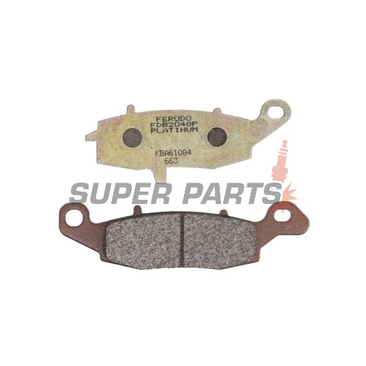 Τακάκια φρένων -FERODO- FDB2048P, Kawasaki ER-6/Versys/KLR/VN/Z/Zephyr/ZR-7 650-1600 1996-2007, Suzuki V-Strom/Bandit/GSX 750F/SV 650/Intruder 600-1500 1998-2015