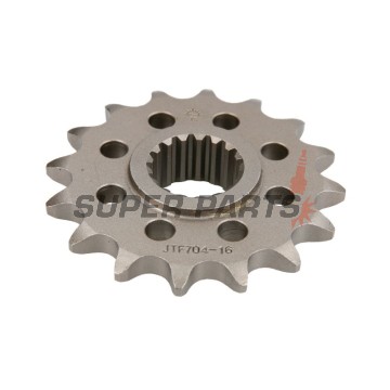 Μπροστινό γρανάζι -JT- JTF704,16, 16 δόντια, Aprilia ETV 1000 2001-2006, 2008, RST 1000 2001-2004, RSV 1000 1998-2015, SL 1000 2000-2006, Tuono 1000 2003-2016, Tuono 1100 2015-2020, BMW F 650 2000-2002, 2008-2012, F 700 2018