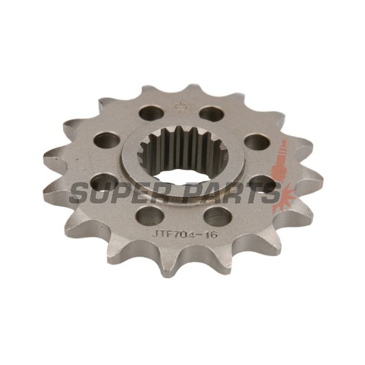 Μπροστινό γρανάζι -JT- JTF704,16, 16 δόντια, Aprilia ETV 1000 2001-2006, 2008, RST 1000 2001-2004, RSV 1000 1998-2015, SL 1000 2000-2006, Tuono 1000 2003-2016, Tuono 1100 2015-2020, BMW F 650 2000-2002, 2008-2012, F 700 2018