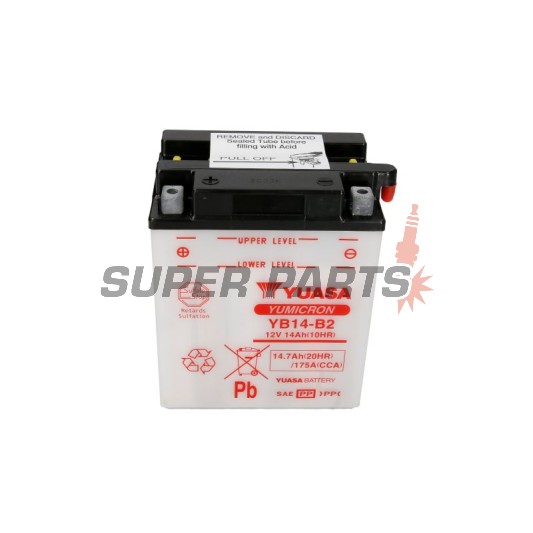Μπαταρία -YUASA- YB14-B2, 15Ah 12V