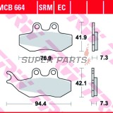Τακάκια φρένων -TRW- MCB664, Aprilia ETX125, MX50, Pegaso50/125, RS50, RX50/125, Gilera DNA50/125/180, Runner125/180, Malaguti Madison125, Piaggio GT125/250, Hexagon125, Skipper125, Sachs ZX50/125, ZZ125, Rieju RS1 50Evo