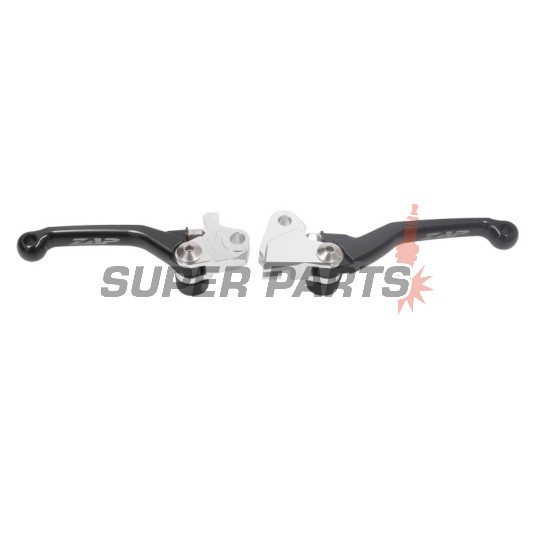 Σετ μανετών -ZAP TECHNIX- αναδιπλούμενα, μαύρα, Kawasaki KX250F 2013-2020/KX450F 2013-2018
