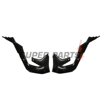 Μπροστινά πλαϊνά πλαστικά -POLISPORT- μαύρα, KAWASAKI KX 250/450 2019-2023