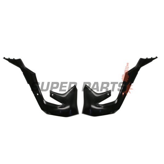 Μπροστινά πλαϊνά πλαστικά -POLISPORT- μαύρα, KAWASAKI KX 250/450 2019-2023