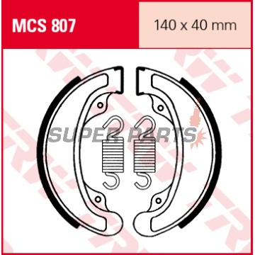Σιαγόνες φρένων -TRW- MCS807, 140x40mm, Honda CB/CBX/CM/VT - 1978-1989, 250-500cc