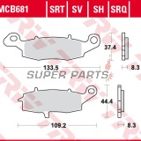 Τακάκια φρένων -TRW- MCB681, Kawasaki ER-6F/ER-6N, Versys 650, VN/Vulcan, W650/W800, Z750/ZR-7; Suzuki V-Strom, SV650, GS500, Bandit, Intruder/VanVan (1995-2020)