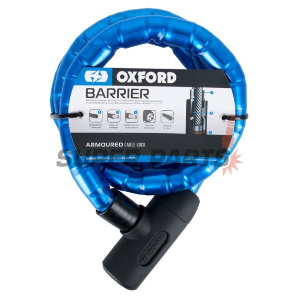 Αλυσίδα με κλειδαριά -OXFORD- Barrier 25mm x1.4m, μπλε