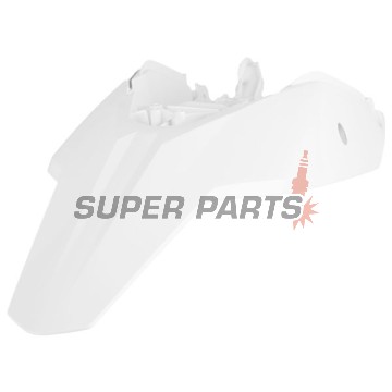 Πίσω φτερό/ουρά -POLISPORT- λευκό, KTM SX 65 2009-2011
