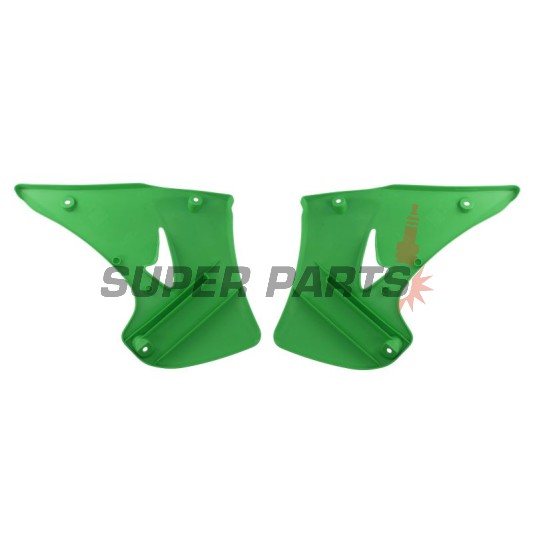 Μπροστινά πλαϊνά πλαστικά -POLISPORT- πράσινα, KAWASAKI KX 125/250 2003-2008