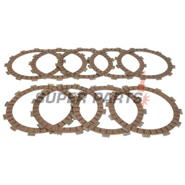 Σετ δίσκων συμπλέκτη -TRW- MCC501-9, KTM EGS 250/300 (1990-1999), KTM EXC 250/300/360/380 2T & Six Days (1996-2012), KTM MX/MXC 250/300/360 (1994-2005), KTM SX 250/380 (1996-2012), KTM SXS 250 (2001-2007), KTM XC/XC-W 250/300 (2004-2012)